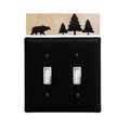 Village Wrought Iron Village Wrought Iron ESS-83 Bear with Trees Switch Cover Double ESS-83